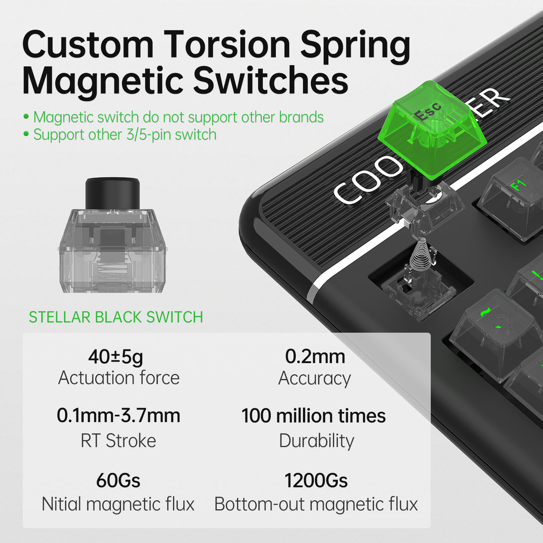 CoolKiller CK108 Magnetic Switch Keyboard - Super Coder