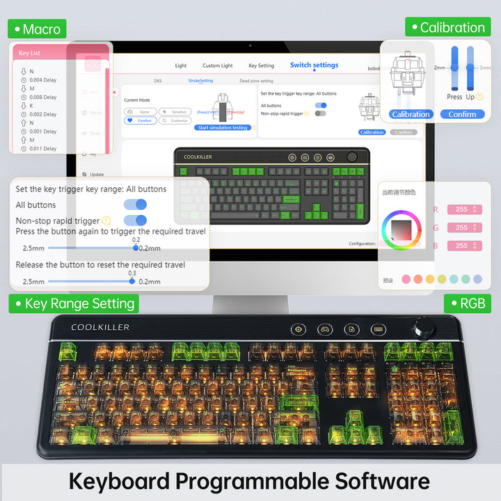 CoolKiller CK108 Magnetic Switch Keyboard - Super Coder