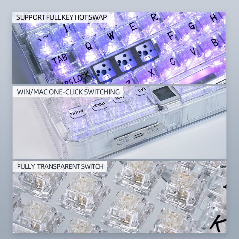 CoolKiller CK98 Wireless Hot Swappable OLED Mechanical CoolKiller CK98 Wireless Hot Swappable OLED Mechanical