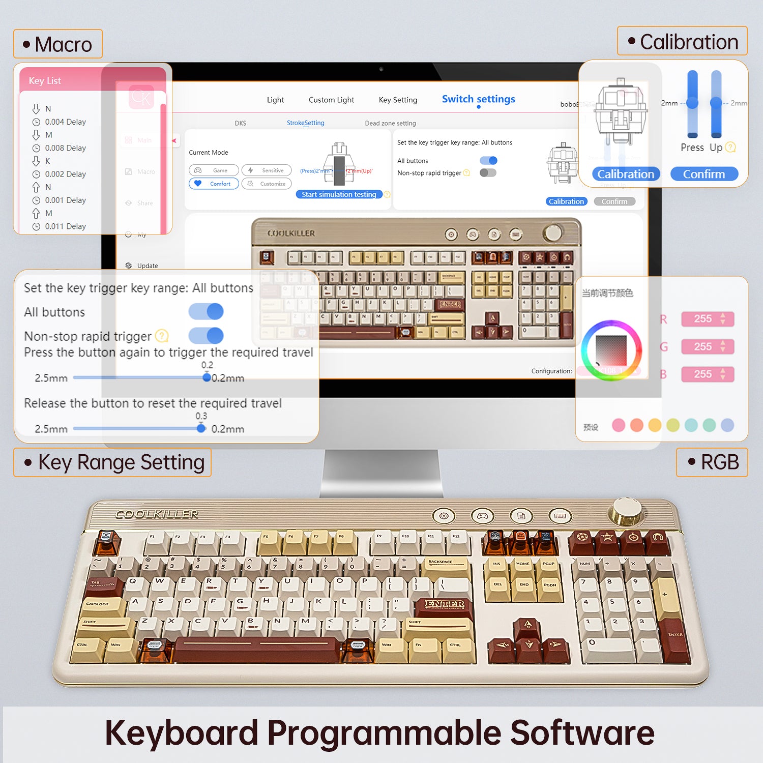 CoolKiller CK108 Magnetic Switch Keyboard - Western Legend
