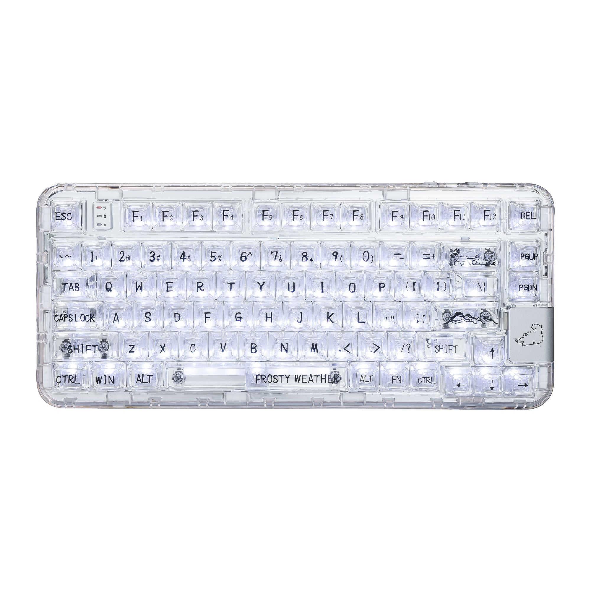 CoolKiller CK75 Wireless Transparent Gasket Mechanical Keyboard - Polar ...
