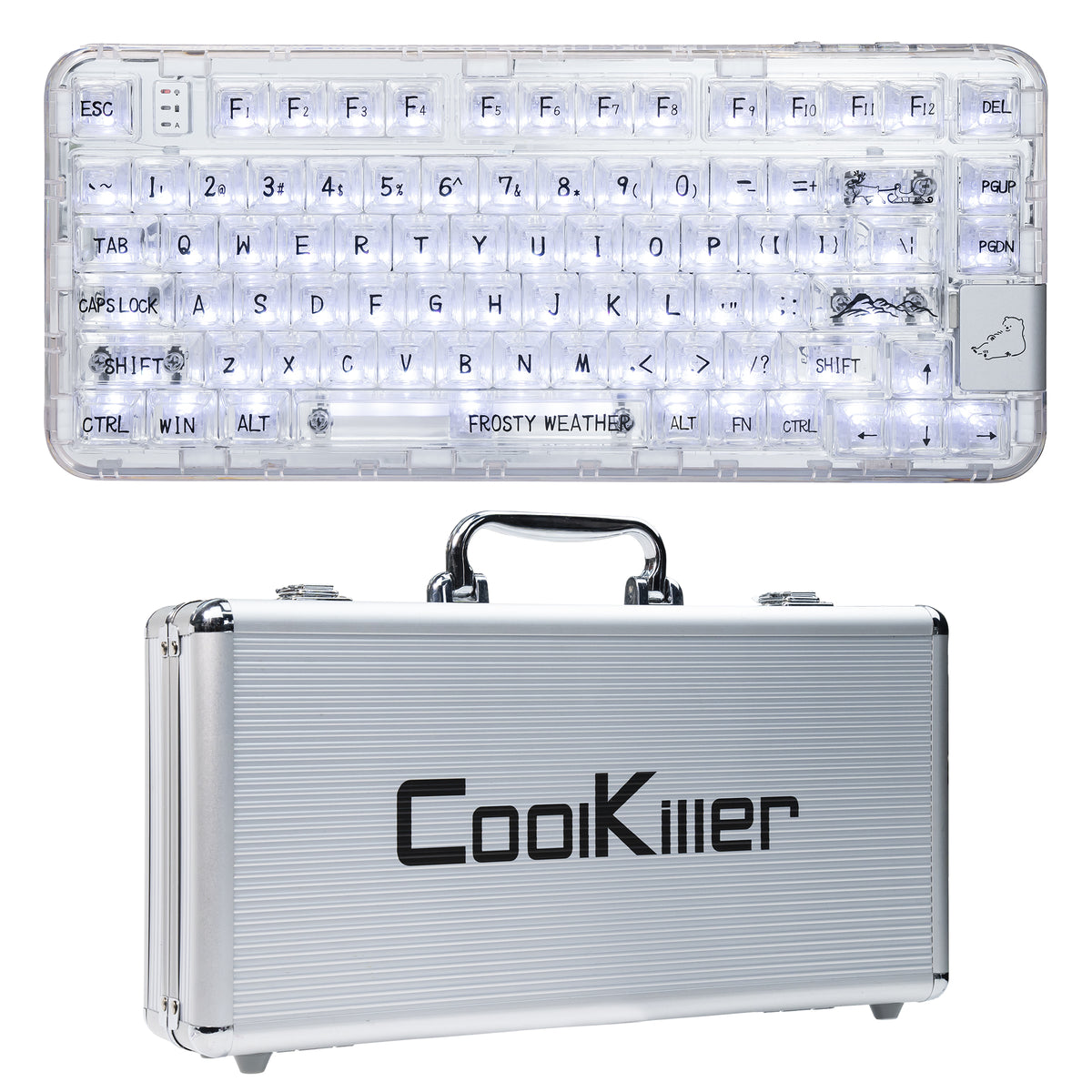 CoolKiller CK75 Wireless Transparent Gasket Mechanical Keyboard 