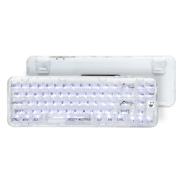 CoolKiller CK68 Wireless Hot Swappable OLED Mechanical Keyboard-Polar Bear