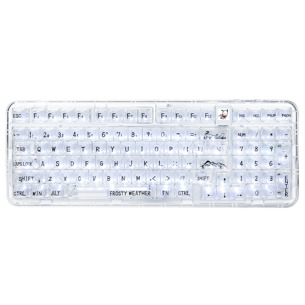 Coolkiller CK98 Kabellose Hot-Swap-fähige mechanische OLED-Tastatur – Eisbär