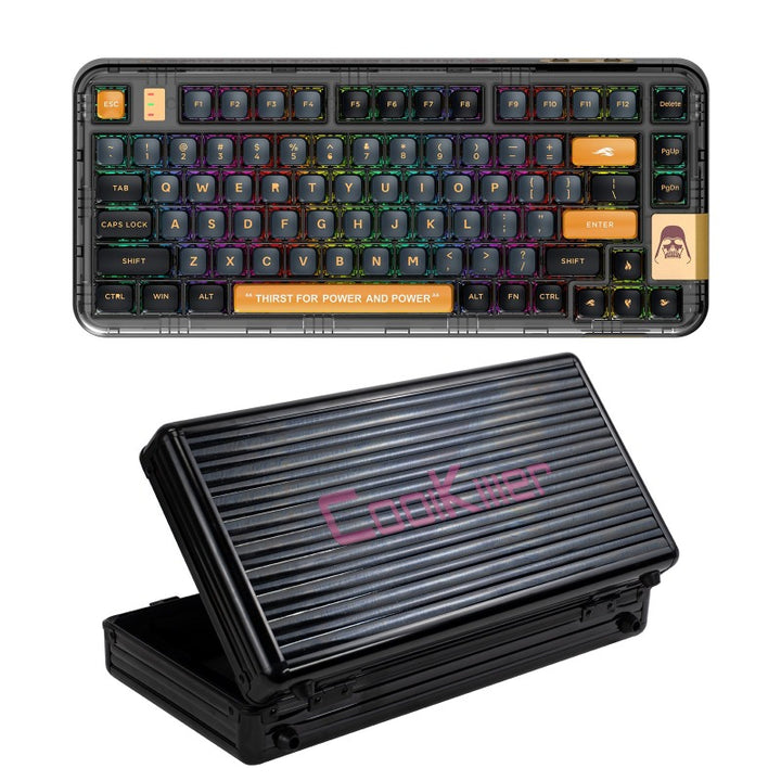 CoolKiller CK75 Wireless Transparent Gasket Mechanical Keyboard-Black Knight - CoolKiller