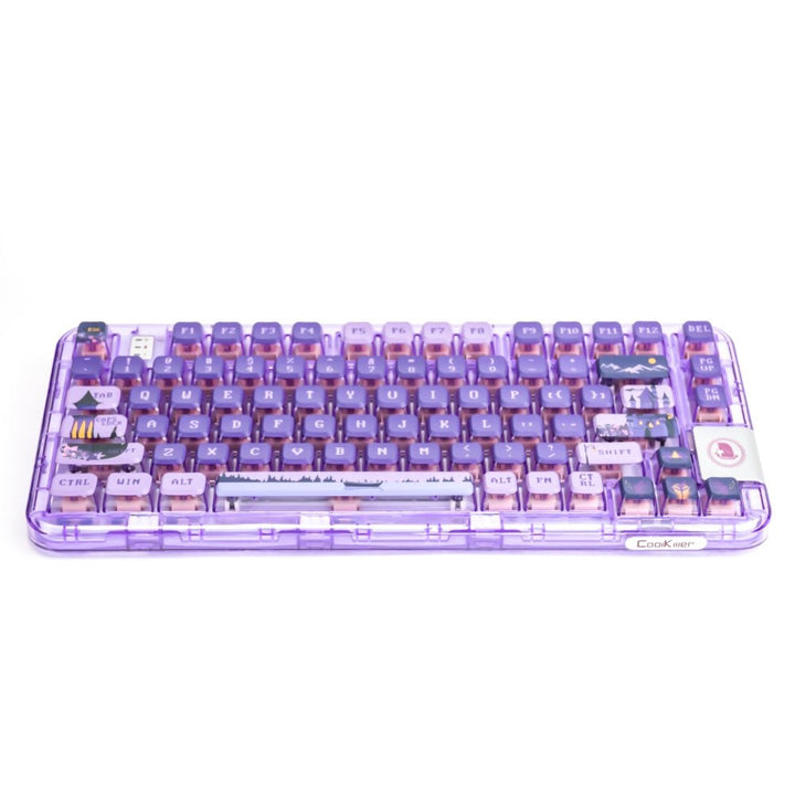 CoolKiller CK75 Wireless Transparent Gasket Mechanical Keyboard-Fairy Purple - CoolKiller