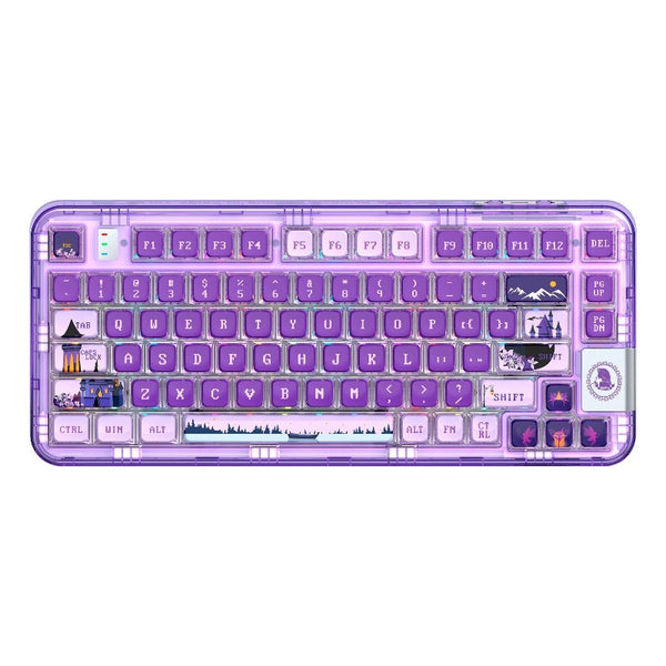 CoolKiller CK75 Wireless Transparent Gasket Mechanical Keyboard-Fairy Purple - CoolKiller