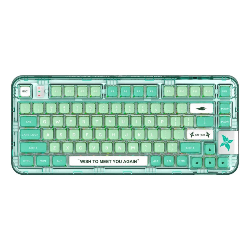 CoolKiller CK75 Transparent Mechanical Keyboard-Mint Green