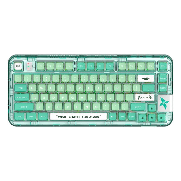 CoolKiller CK75 Wireless Transparent Gasket Mechanical Keyboard-Mint Green - CoolKiller