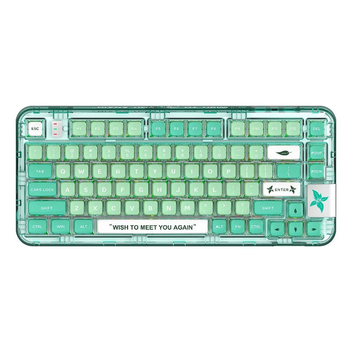 CoolKiller CK75 Wireless Transparent Gasket Mechanical Keyboard-Mint Green - CoolKiller