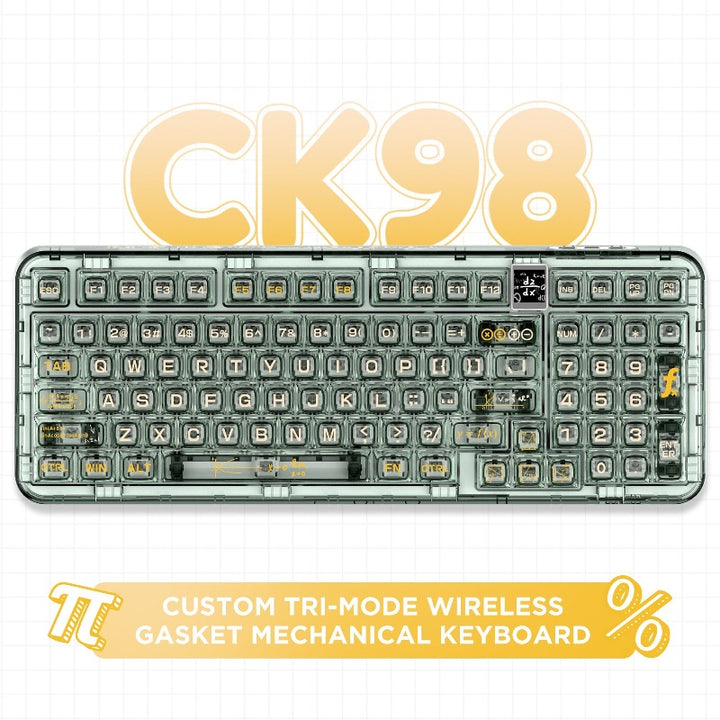 Coolkiller CK98 Wireless Hot Swappable OLED Mechanical Keyboard-Math - CoolKiller