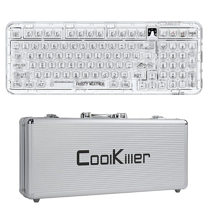 Coolkiller CK98 Wireless Hot Swappable OLED Mechanical Keyboard-Polar Bear - CoolKiller