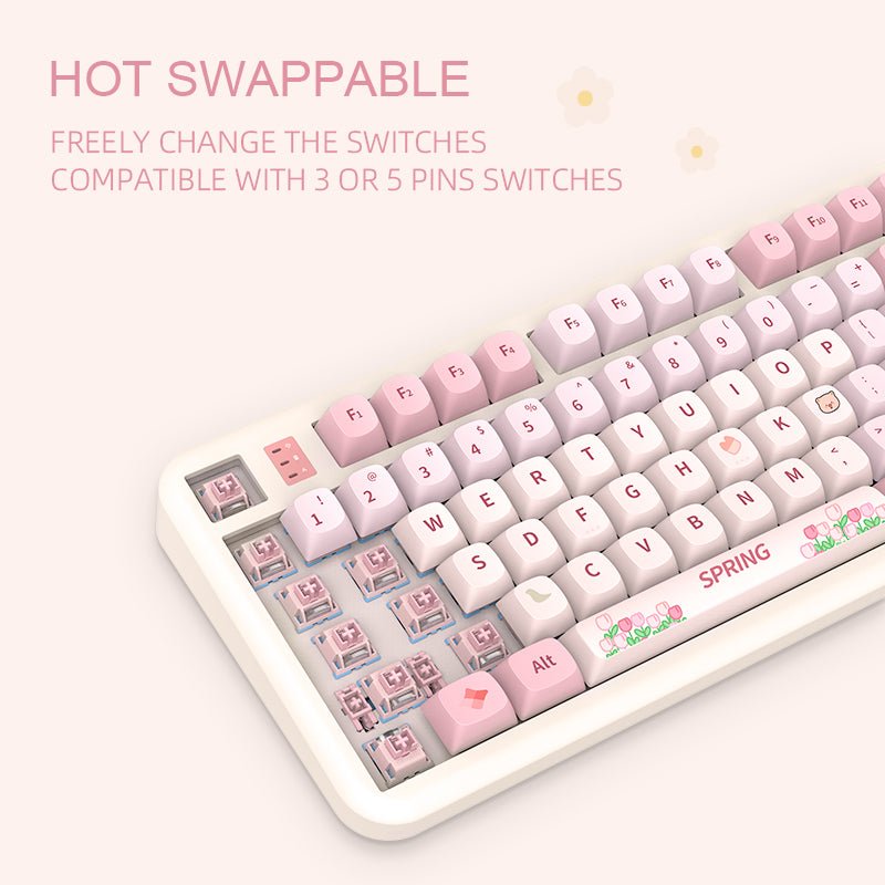 CoolKiller Wireless Gasket Mechanical Keyboard - Spring